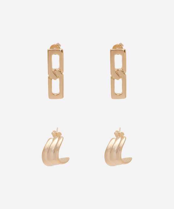 kit de brinco feminino vintage minimal dourado UNICO