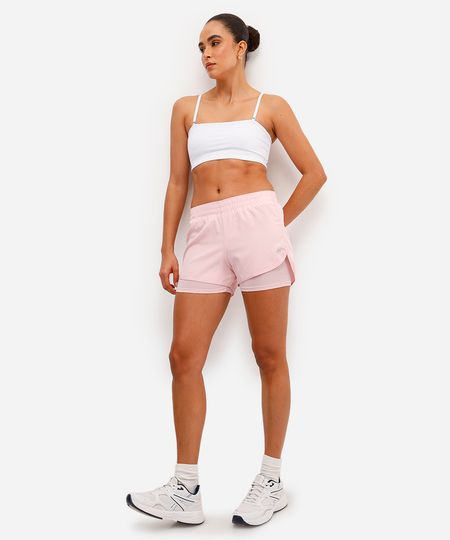 short running com forro esportivo ace rosa P short running com forro esportivo ace rosa P