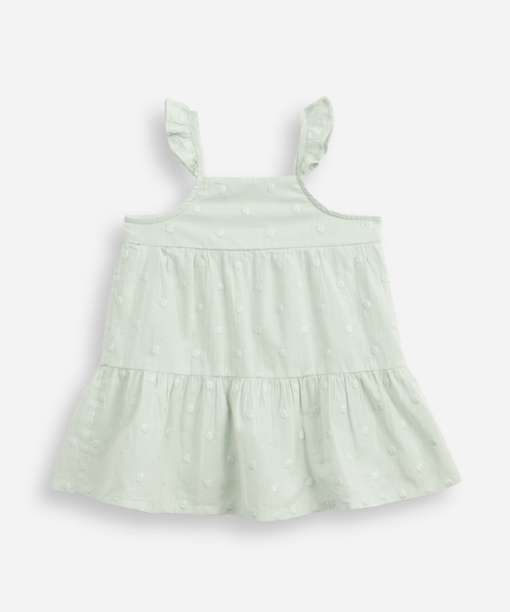 vestido baby texturizado verde