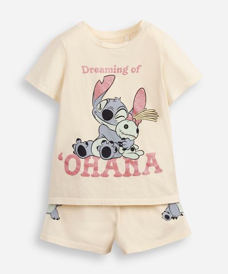pijama infantil stitch amarelo 12