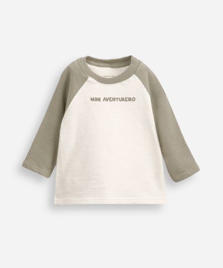 blusa infantil manga raglan texturizado off white 1 blusa infantil manga raglan texturizado off white 1
