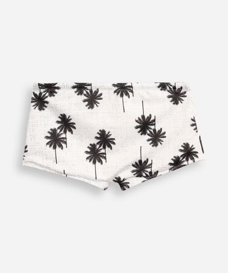 sunga estampada boxer coqueiro off white P sunga estampada boxer coqueiro off white P