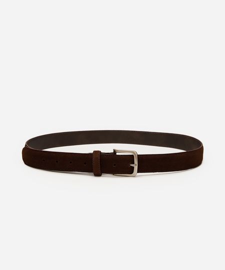 cinto masculino em suede marrom G