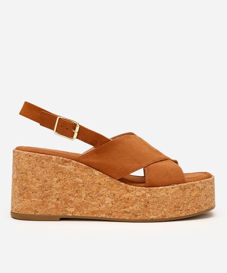 sandália plataforma feminina oneself marrom 38 sandália plataforma feminina oneself marrom 38