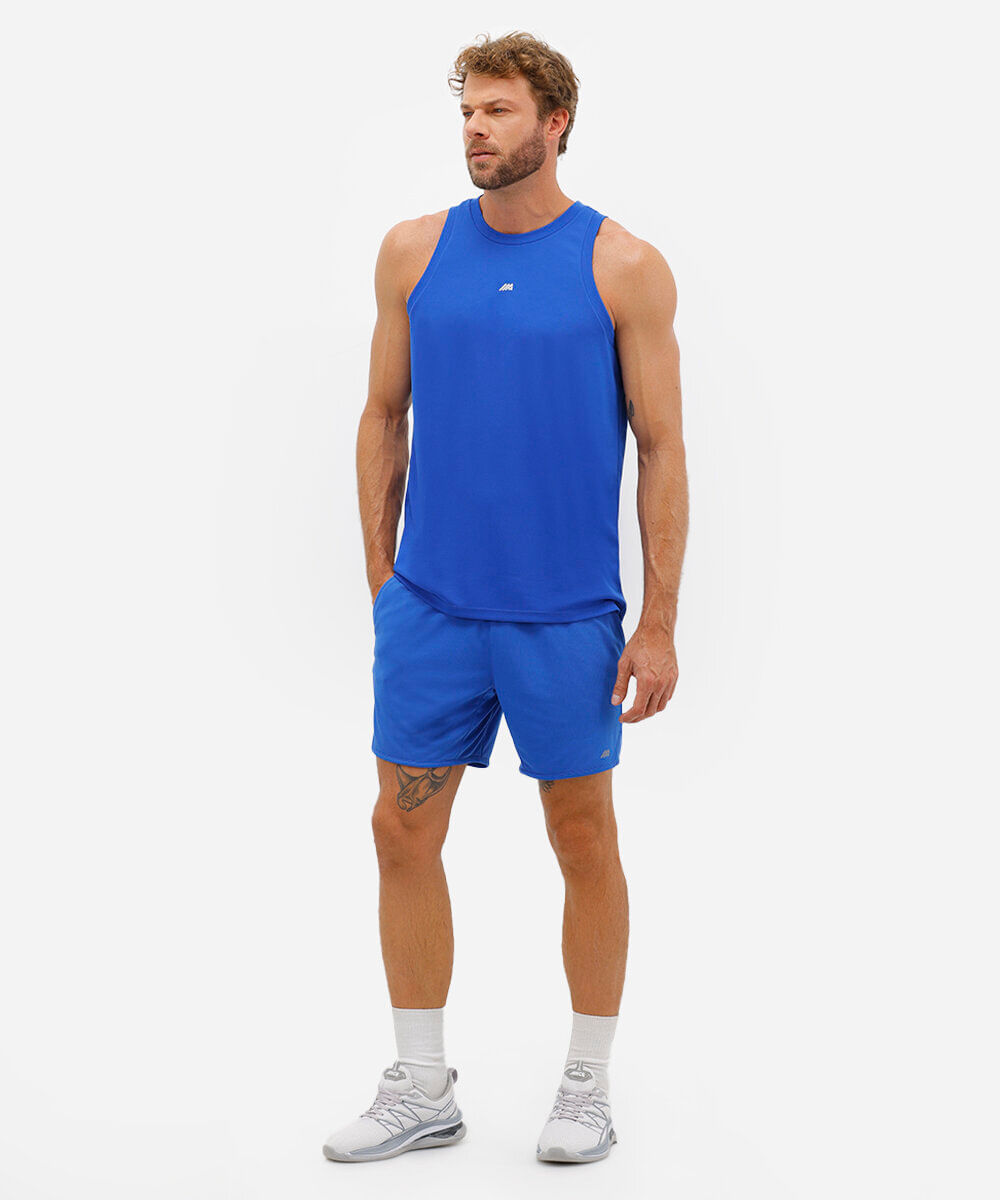 bermuda masculina esportiva ace texturizada azul
