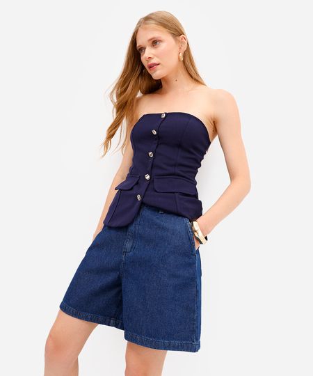 bermuda feminina jeans azul 36 bermuda feminina jeans azul 36