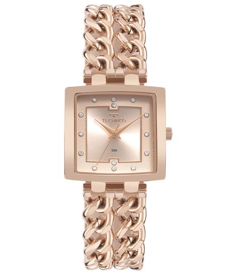 relógio feminino technos 2035mwk1j analógico rosa UNICO