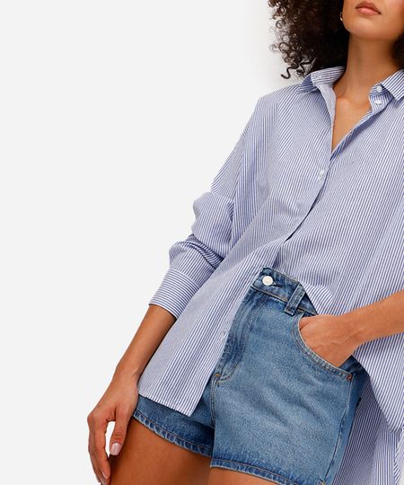 short feminino jeans com fendas azul 34 short feminino jeans com fendas azul 34