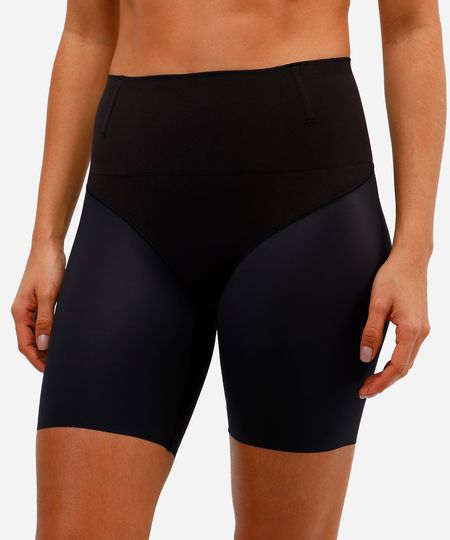 bermuda modeladora feminina delrio preta M bermuda modeladora feminina delrio preta M