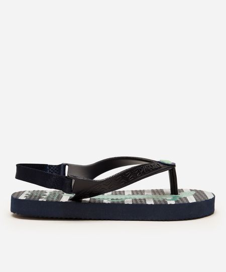 chinelo infantil crocodilho  pimpolho azul 22