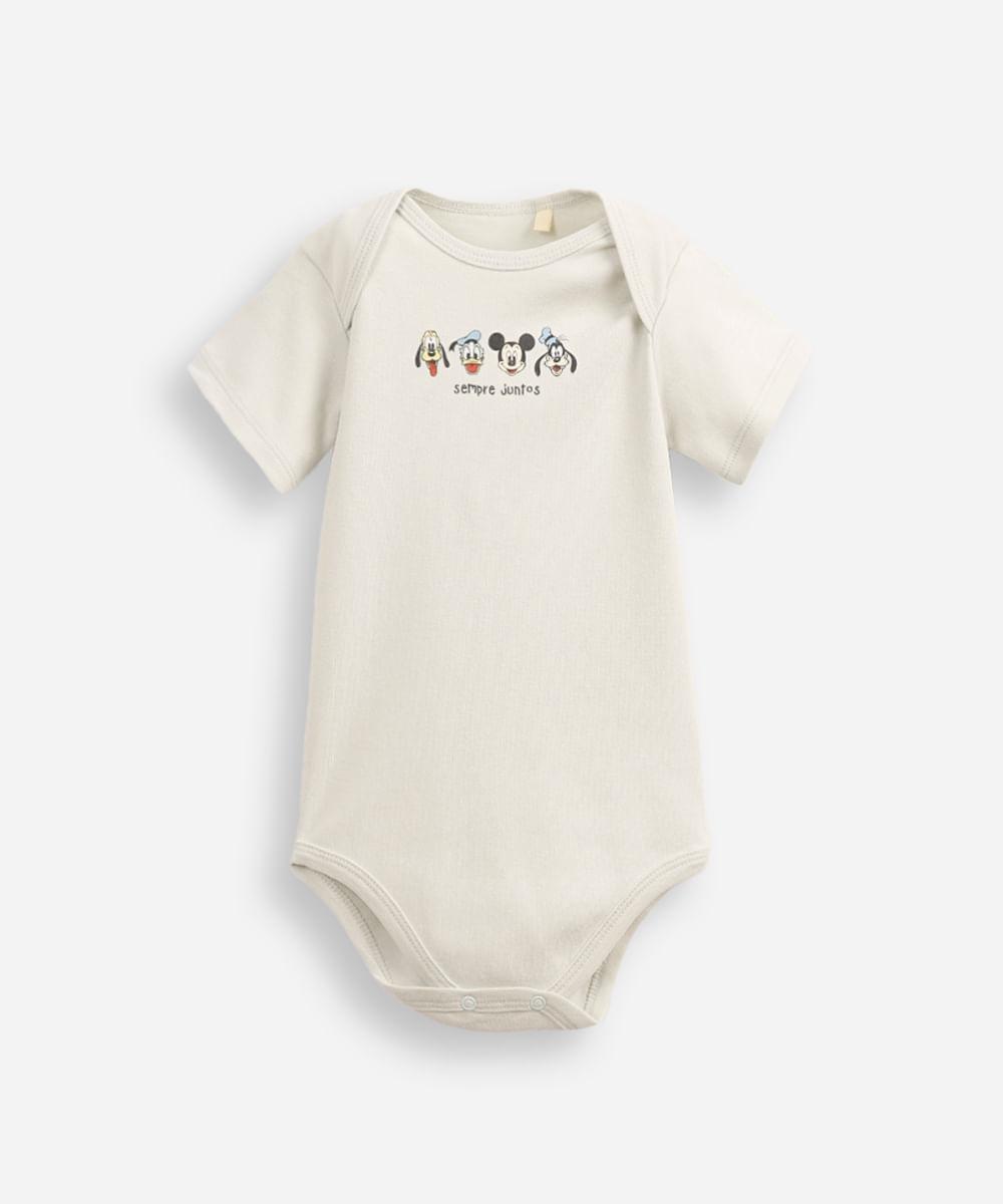 body infantil de algodão manga curta amigos do planeta verde