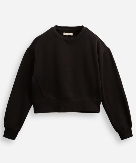 blusão de moletom juvenil básico com recorte preto 12 blusão de moletom juvenil básico com recorte preto 12