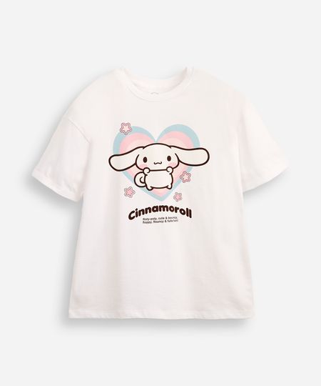 camiseta infantil oversized cinnamoroll off white 10