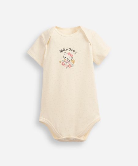 body baby hello kitty  amarelo 9-12