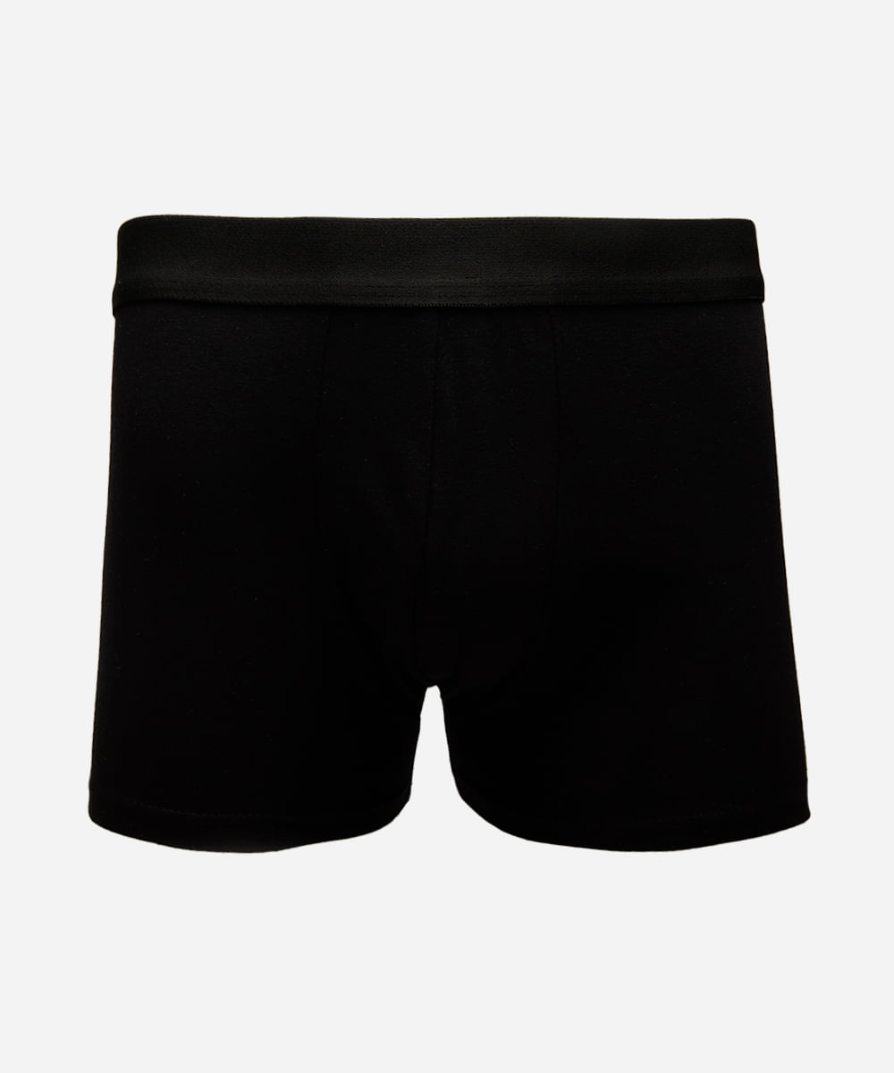 cueca boxer masculina de algodão mash preta