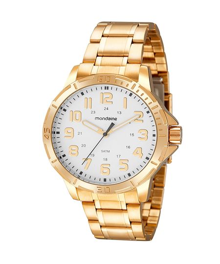kit relógio masculino analógico mondaine 99592gpmvde1kj dourado UNICO