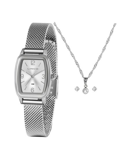 kit relógio feminino analógico lince lqm4675l ka9cs2sx prateado UNICO kit relógio feminino analógico lince lqm4675l ka9cs2sx prateado UNICO