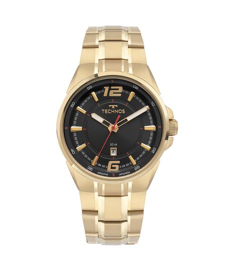 relógio masculino analógico calendário technos 2115txz 1p dourado UNICO