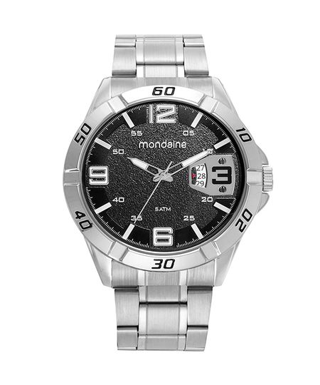 kit relógio masculino analógico calendário mondaine 32650g0mvne1ka prateado UNICO