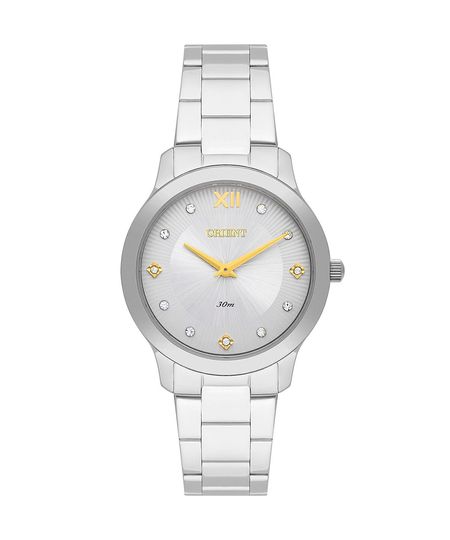 relógio feminino analógico orient fbss0134 s3sx prateado UNICO
