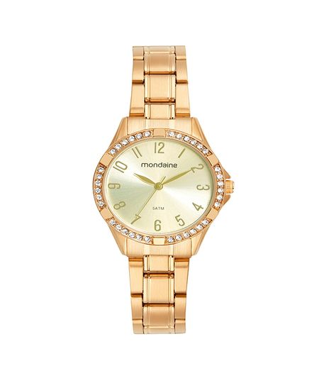kit relógio feminino analógico mondaine 32772lpmvde1kc dourado UNICO