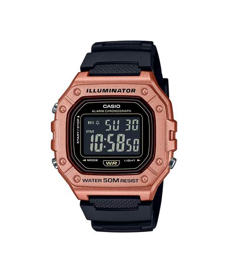 relógio masculino digital casio w 218hm 5bvdf preto UNICO