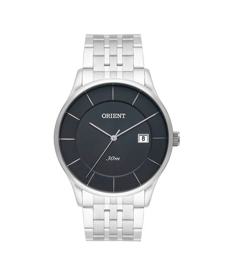 relógio masculino analógico calendário orient mbss1293 g1sx prateado UNICO