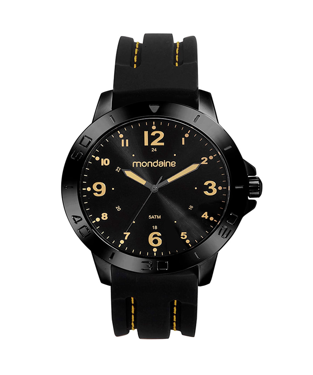 kit relógio masculino analógico mondaine 99698gpmvpi2kc preto
