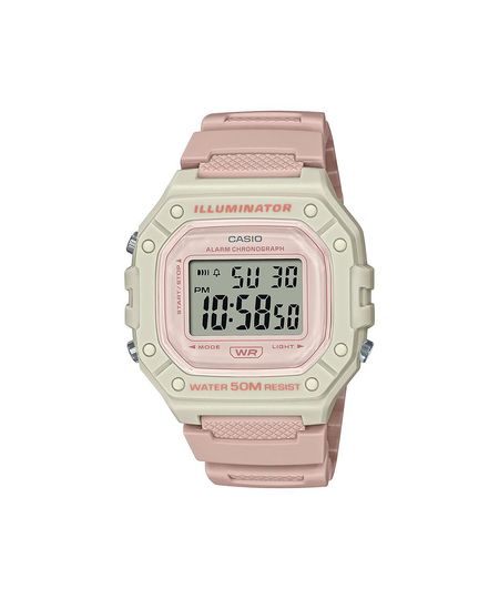 relógio feminino digital casio w 218hc 4a2vdf rosa UNICO