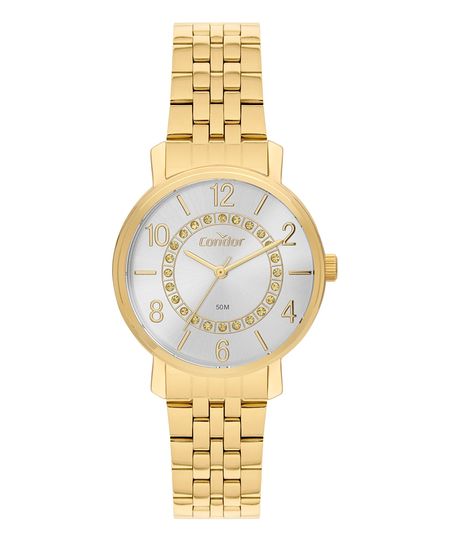kit relógio feminino condor co2039mukk4k analógico dourado UNICO