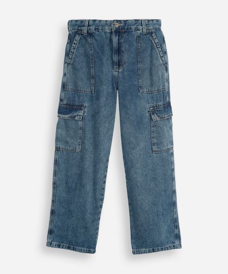 calça jeans juvenil skater azul 10
