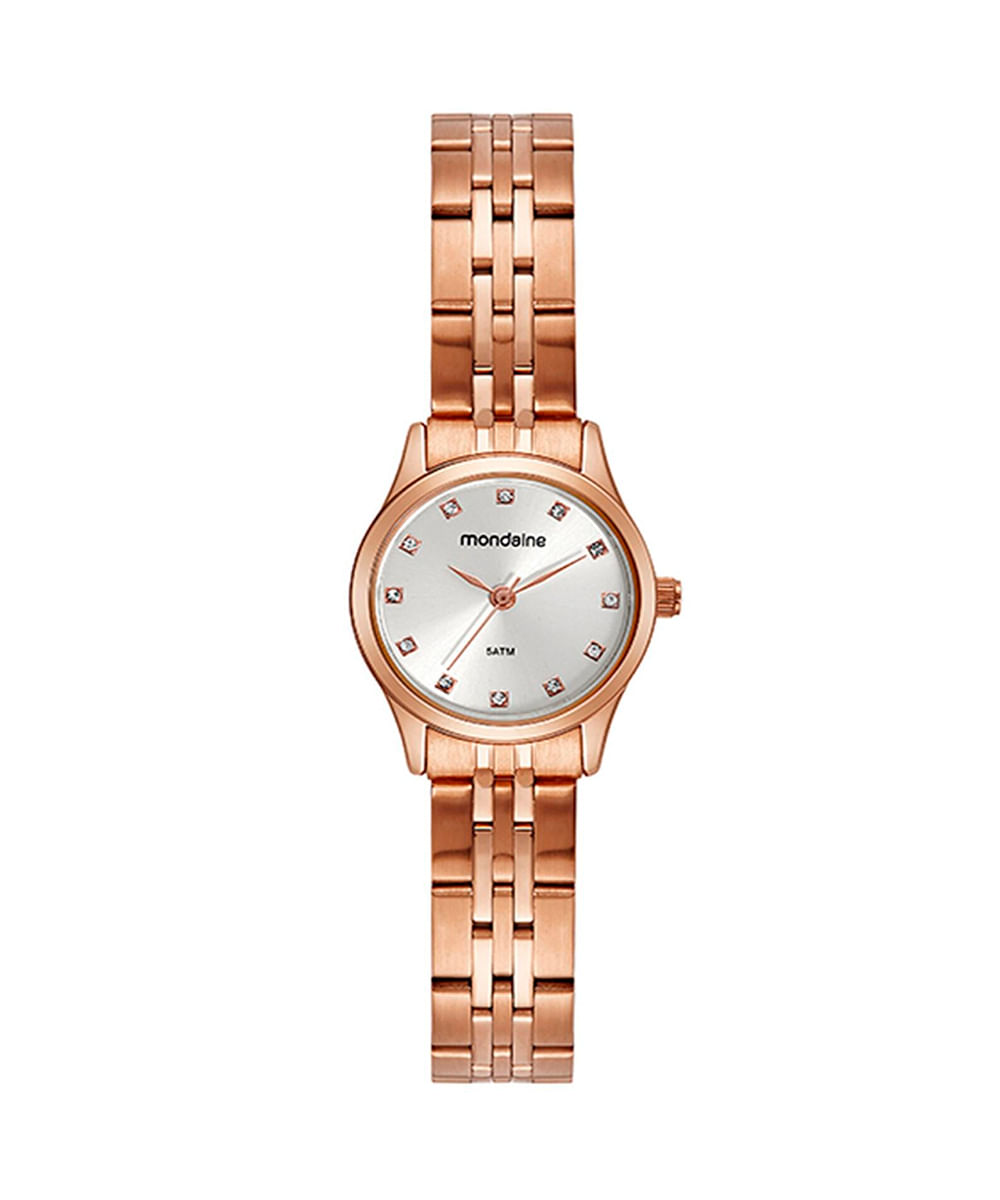 kit relógio feminino analógico mondaine 32493lpmvre3kl rosa