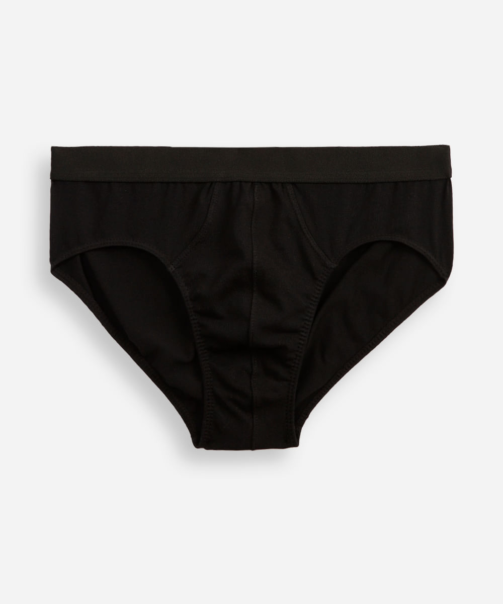 cueca slip masculina de algodão mash preta