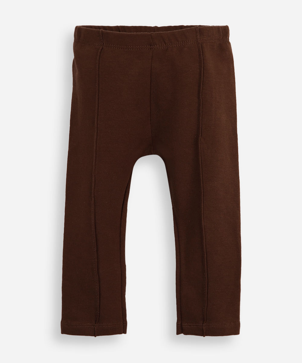 calça baby legging montaria marrom