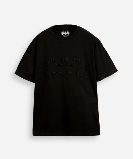 camiseta masculina suedine batman bordado preta PP