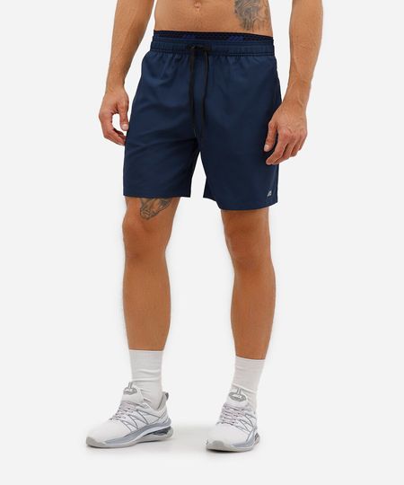 short reto com cós duplo esportivo ace azul GG short reto com cós duplo esportivo ace azul GG