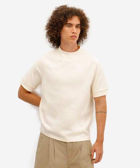 camiseta slim masculina manga curta raglan amarela GG camiseta slim masculina manga curta raglan amarela GG