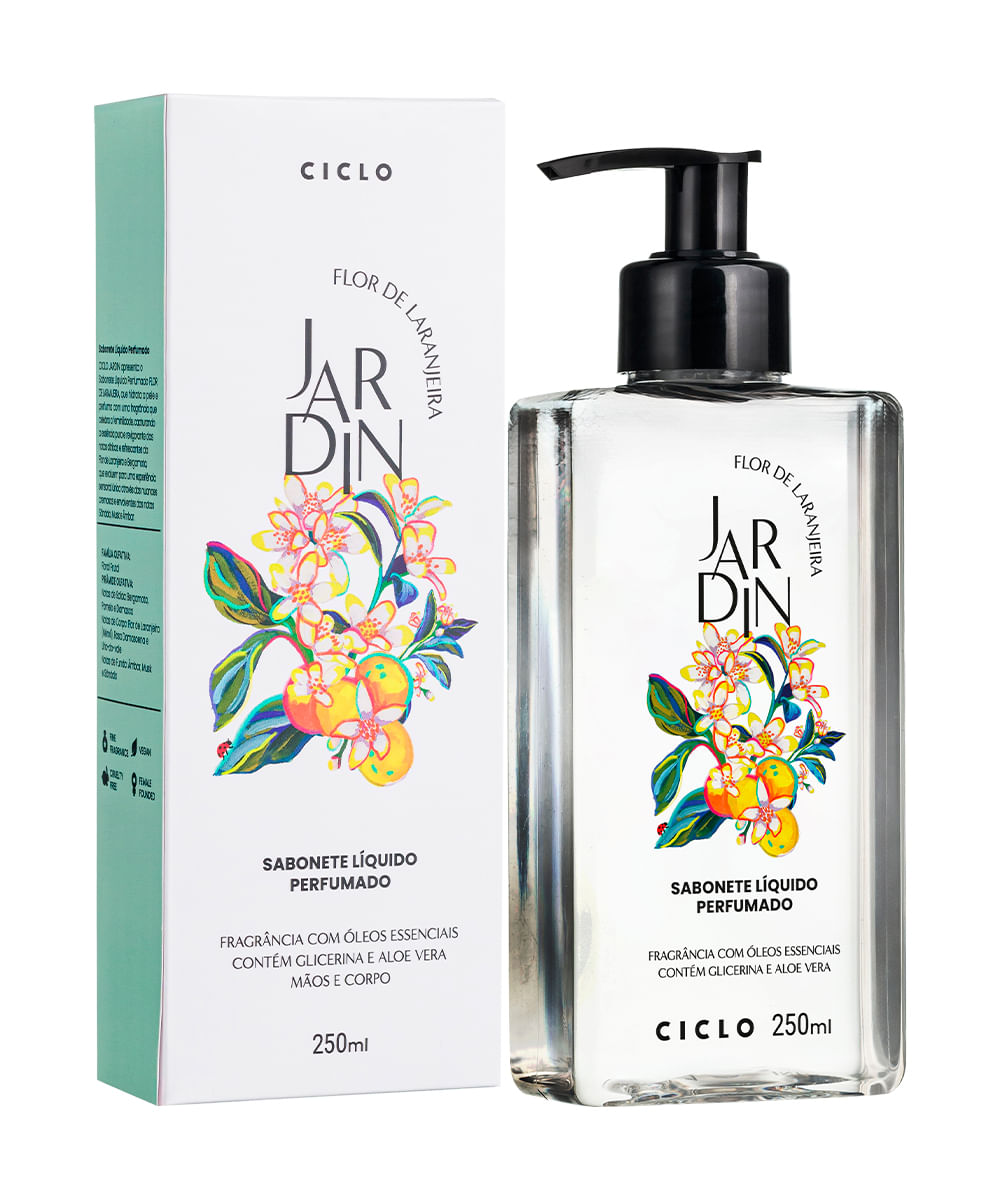 sabonete líquido jardin flor de laranjeira 250ml sabonete líquido jardin flor de laranjeira 250ml