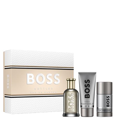 kit masculino hugo boss bottled edp 100ml gel de banho 100ml e desodorante 75ml UNICO kit masculino hugo boss bottled edp 100ml gel de banho 100ml e desodorante 75ml UNICO