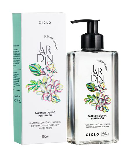 sabonete líquido jardin jasmim sambac 250ml 250 ML sabonete líquido jardin jasmim sambac 250ml 250 ML