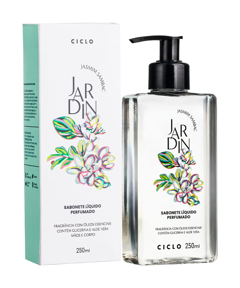 sabonete líquido jardin jasmim sambac 250ml sabonete líquido jardin jasmim sambac 250ml