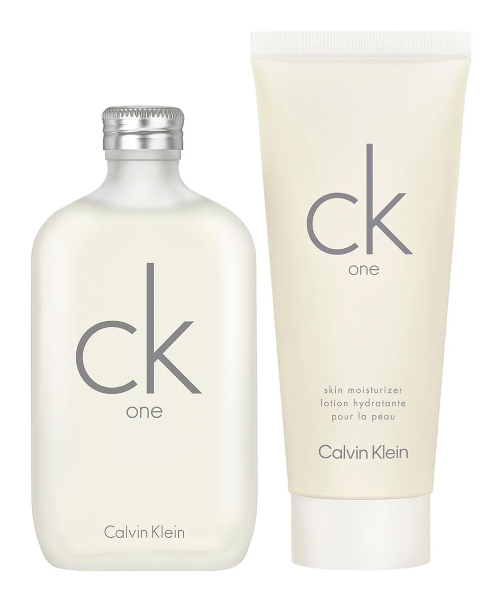 kit masculino calvin klein coffret ck one edt 200ml e body lotion 200ml