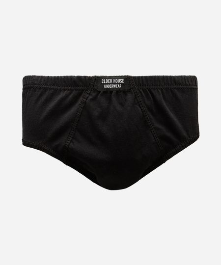 cueca slip masculina de algodão preta P cueca slip masculina de algodão preta P