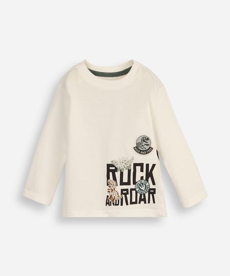 camiseta infantil jurassic patches off white 3