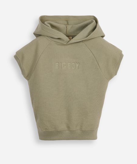 blusa infantil com capuz big boy verde 1