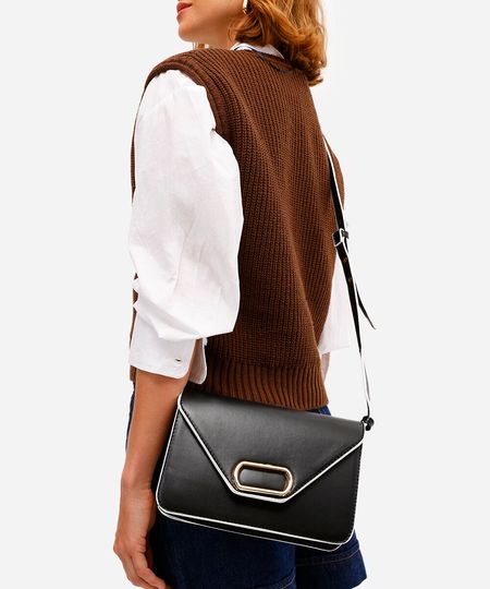 bolsa transversal estruturada preta UNICO bolsa transversal estruturada preta UNICO