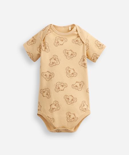 body infantil de algodão simba bege 12-18