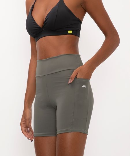 bermuda esportiva cós largo com bolso lateral ace verde G bermuda esportiva cós largo com bolso lateral ace verde G