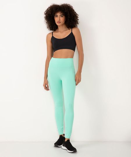 calça legging esportiva ace com bolso verde P