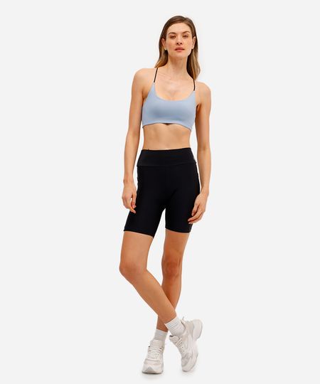 bermuda feminina esportiva ace com bolsos preta P bermuda feminina esportiva ace com bolsos preta P